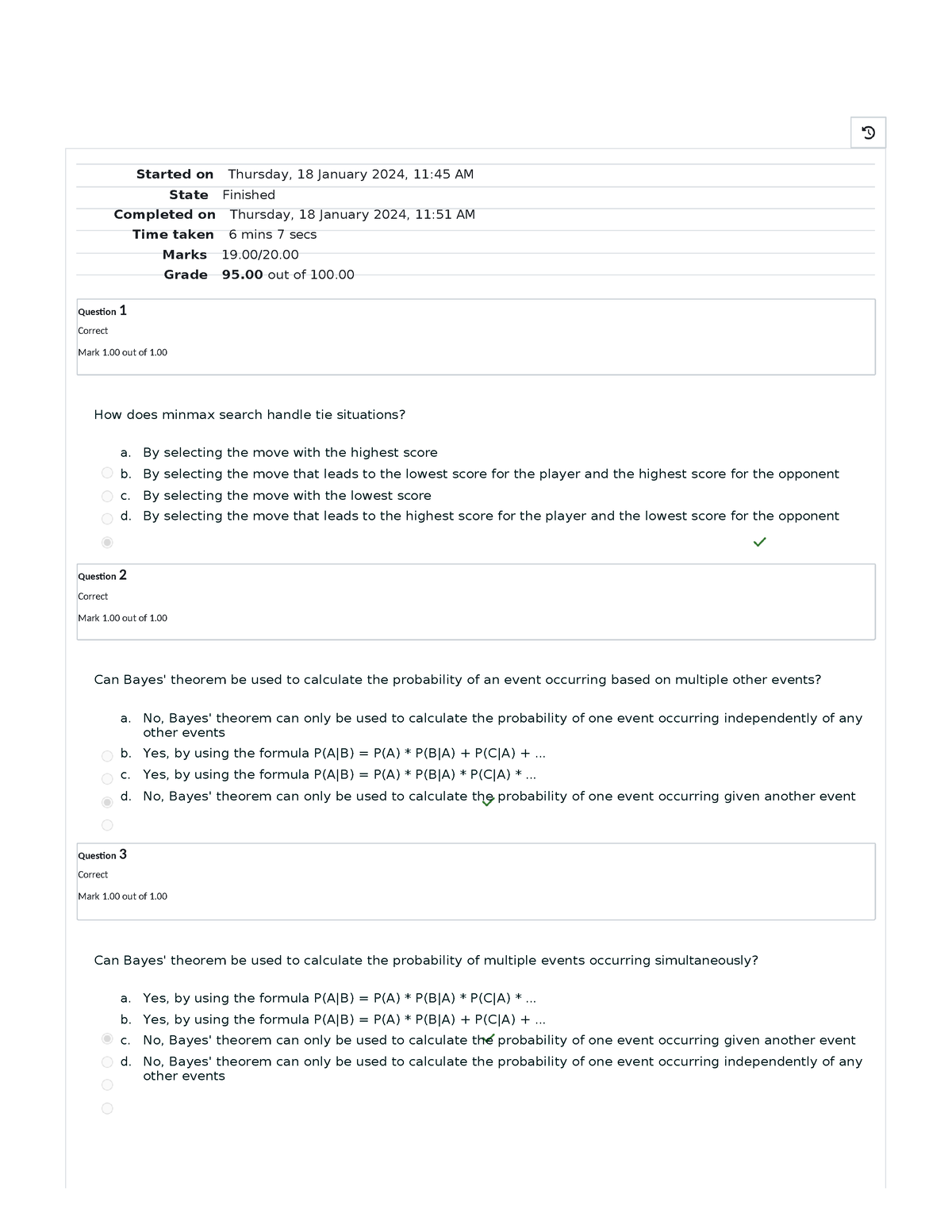 Artificial Intelligence Fundamentals Prelim Quiz 1 - Question 1 Correct ...