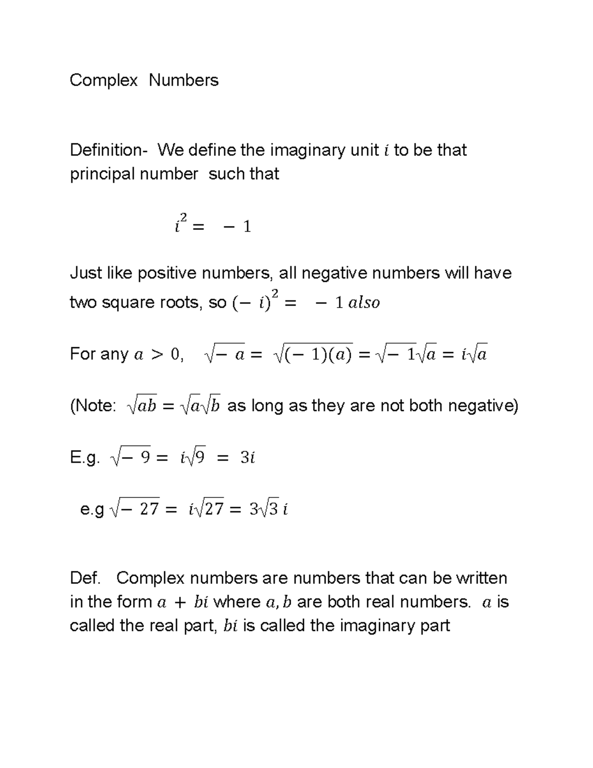 complex-numbers-notes-complex-numbers-definition-we-define-the