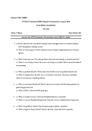 ML Unit-1 - Unit- Introduction - Towards Intelligent Machines Well ...