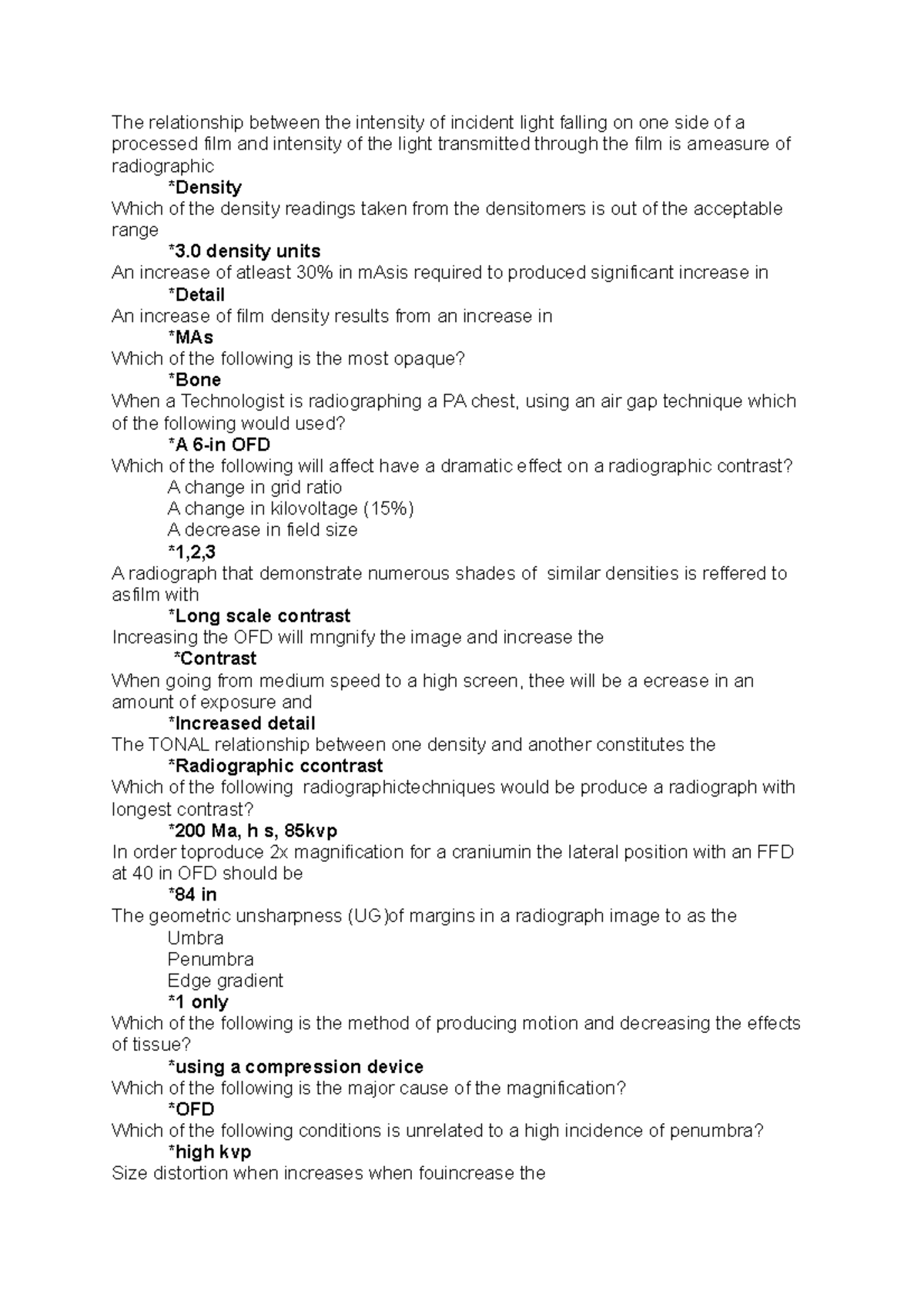 Cluster 2 SUMMARY FOR ETHICS, ANATOMY, RADBIO, RADPRO The