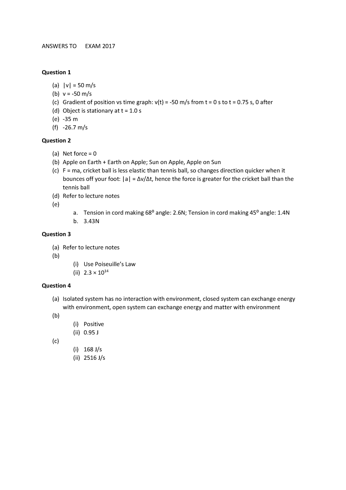 F Ma Exam Questions