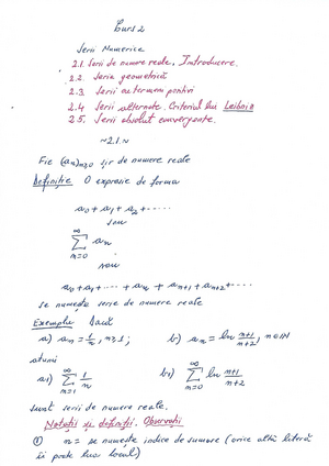 Analiza Matematica Facultate Anul 1 Exercitii Rezolvate