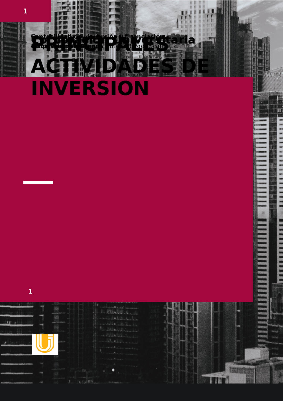 Principales Actividades De Financiacion E Inversion 2021 - 11 ...