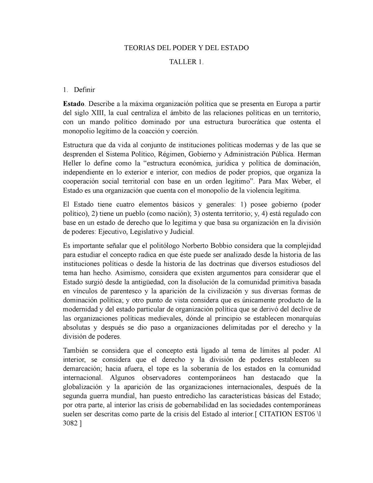 Teorias Del Poder Y Del Estado Analisis Textual Teorias Del Poder Y Del Estado Taller 1 6340