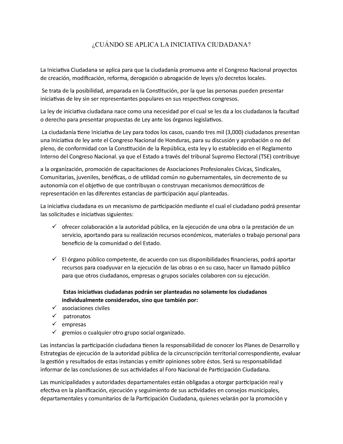 Cuándo Se Aplica La Iniciativa Ciudadana ¿cuÁndo Se Aplica La Iniciativa Ciudadana La 5149