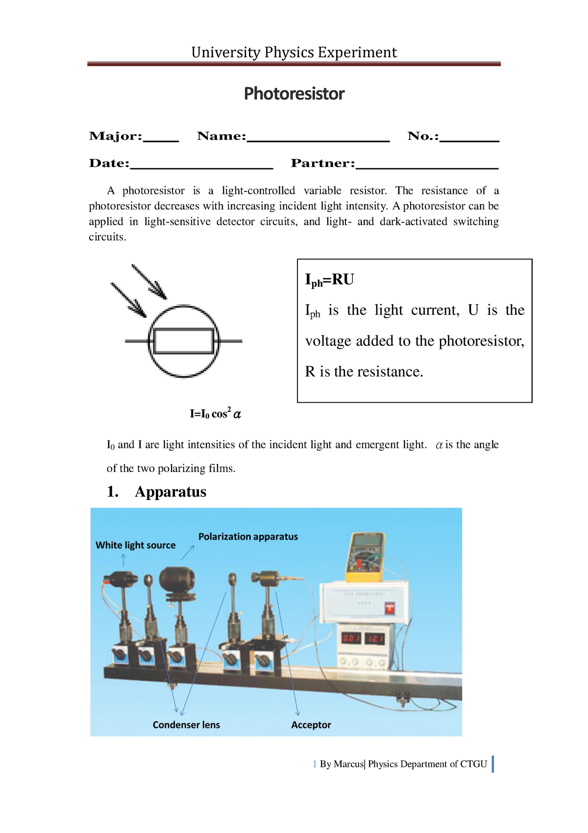 photoresistor experiment