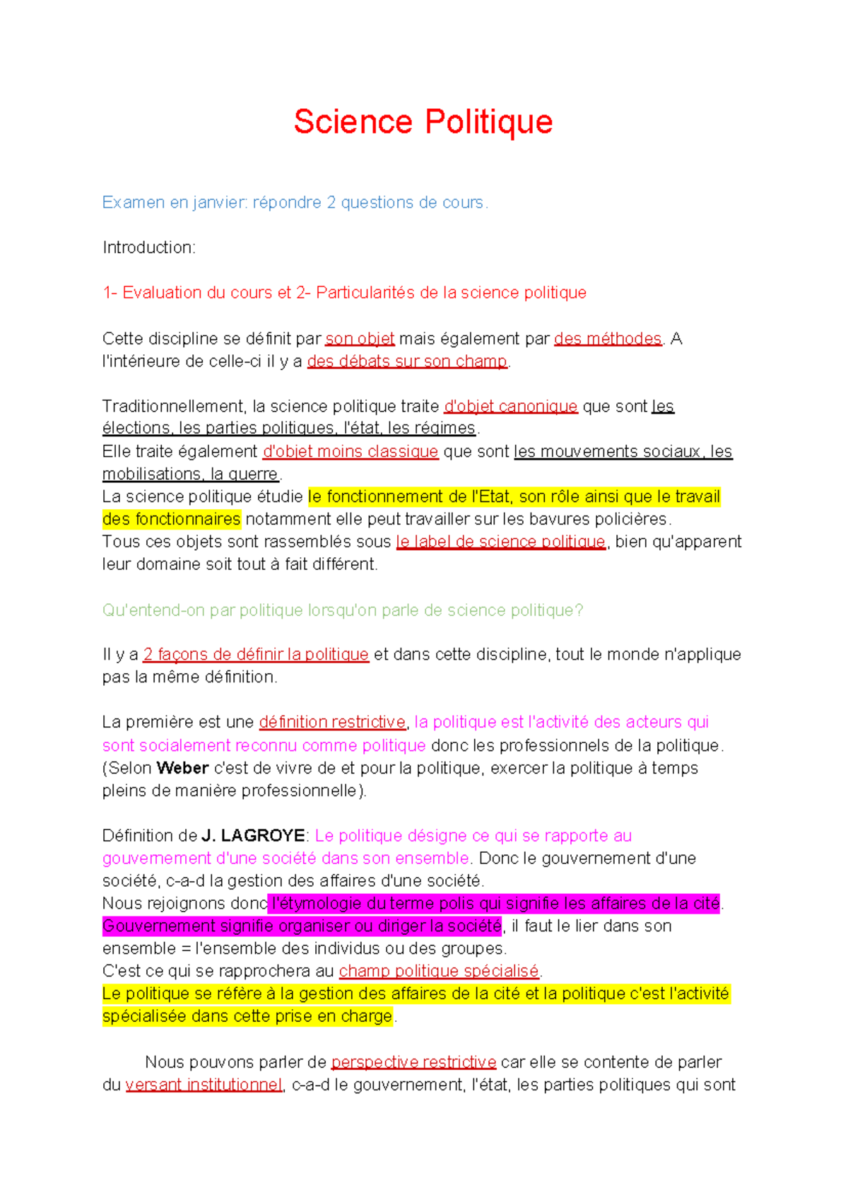 dissertation science politique exemple pdf