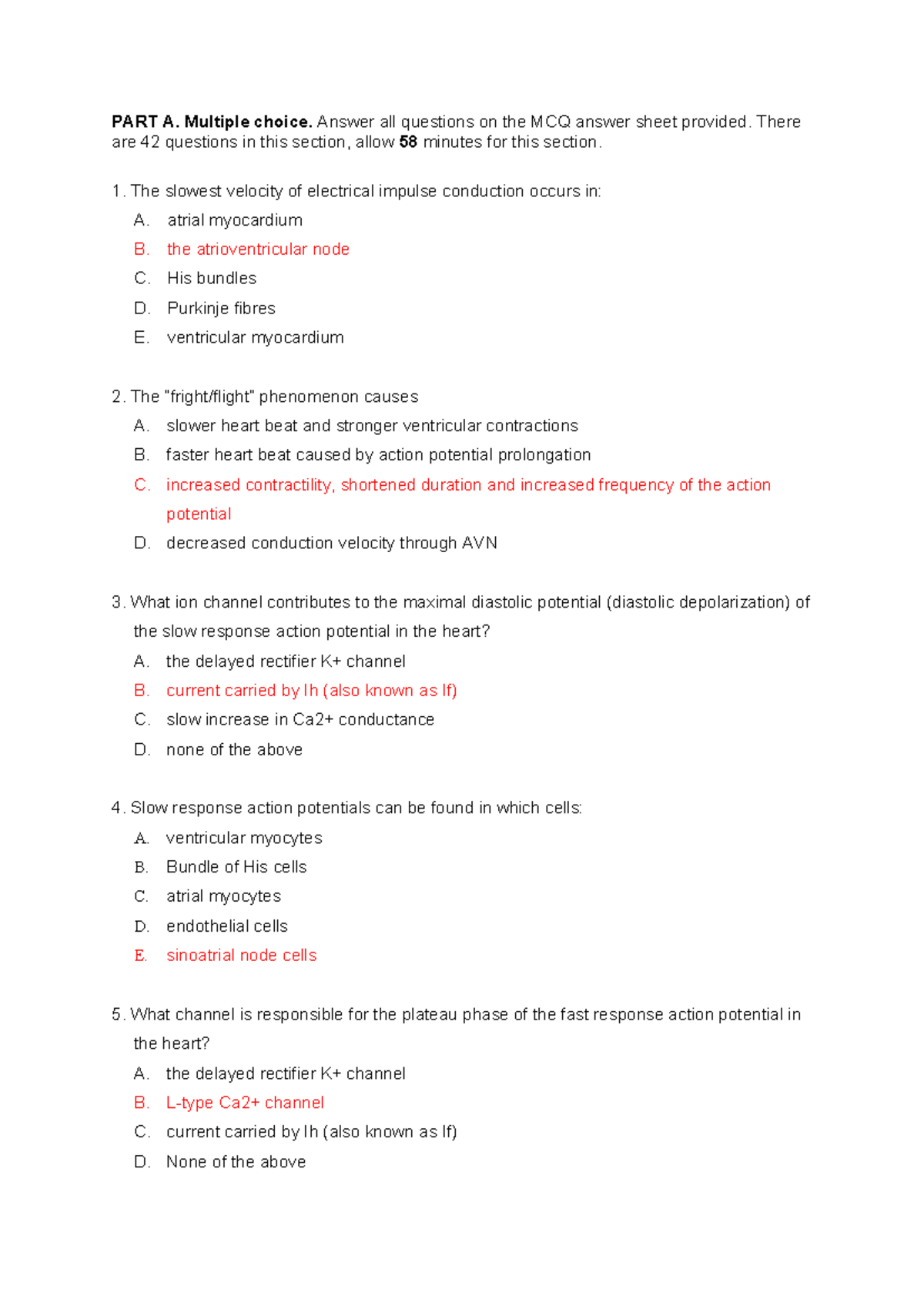 MCQ question with answers - PART A. Multiple choice. Answer all ...
