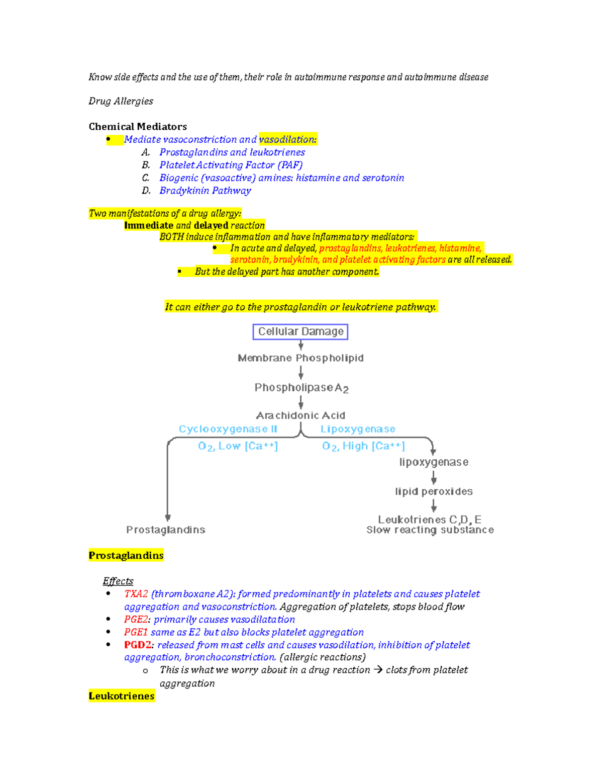 Nsaids study guide - Know side effects and the use of them, their role ...