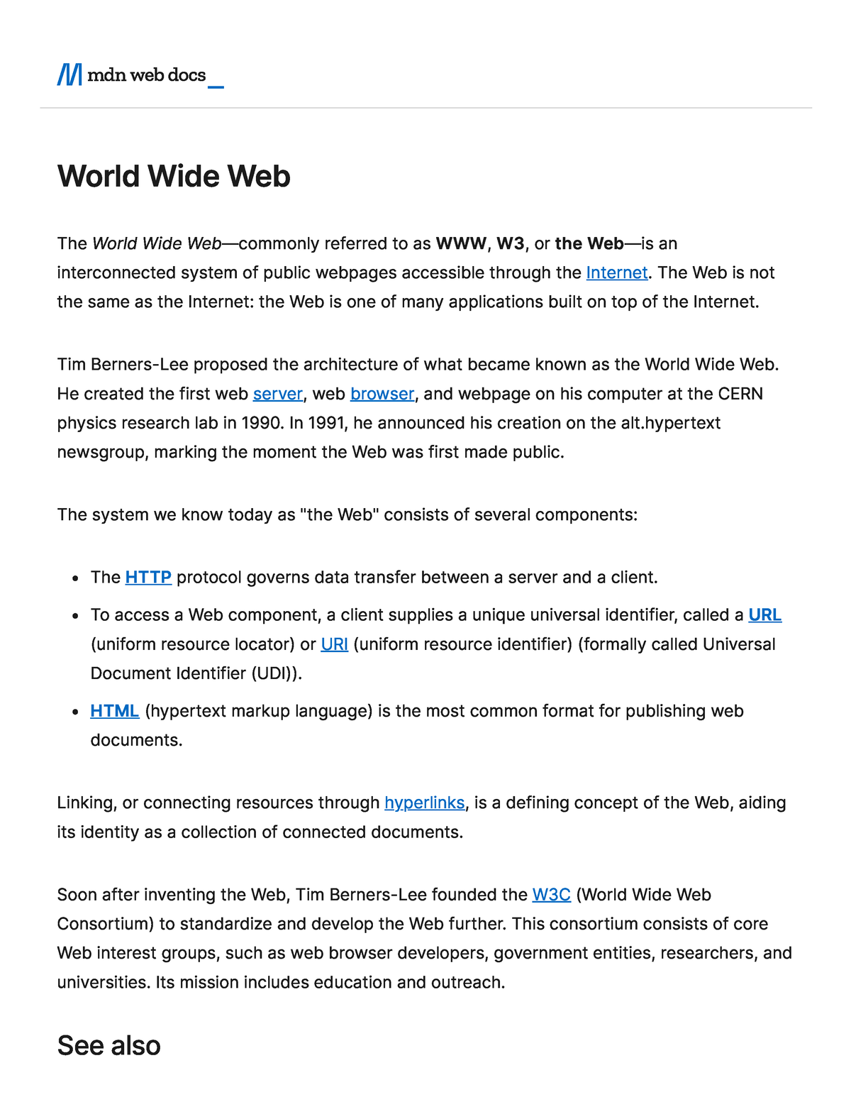 World Wide Web MDN Web Docs Glossary Definitions Of Web Related Terms ...