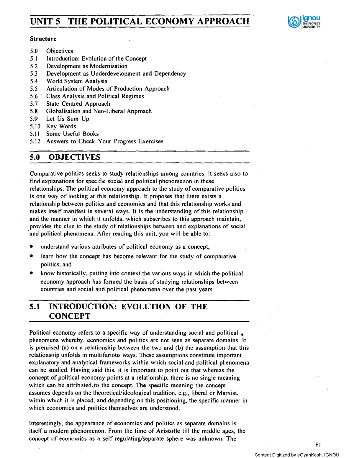 Unit-5 Political Economy - UNIT 5 THE POLITICAL ECONOMY APPROACH ...