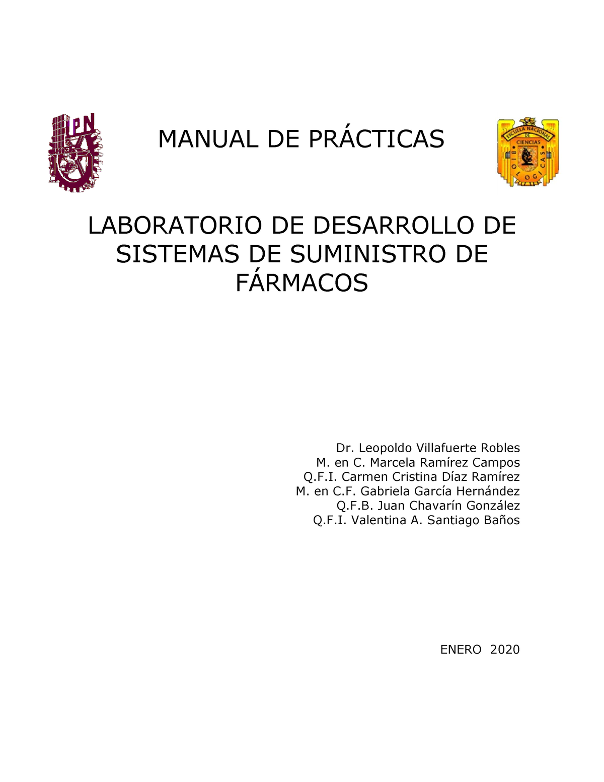 Manual Desarrollo DE Sistemas DE Suministro DE Fármacos 2020 - MANUAL ...