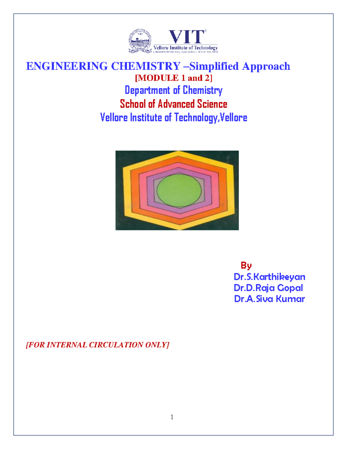 Material-for module 1 and module 2 - ENGINEERING CHEMISTRY – Simplified ...