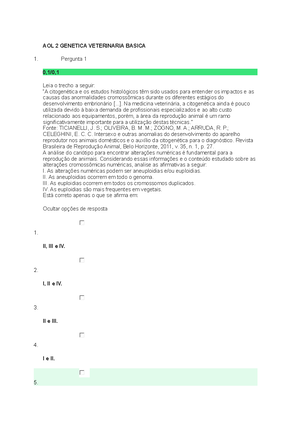 [Solved] Sobre os cromossomos todas as alternativas esto corretas ...