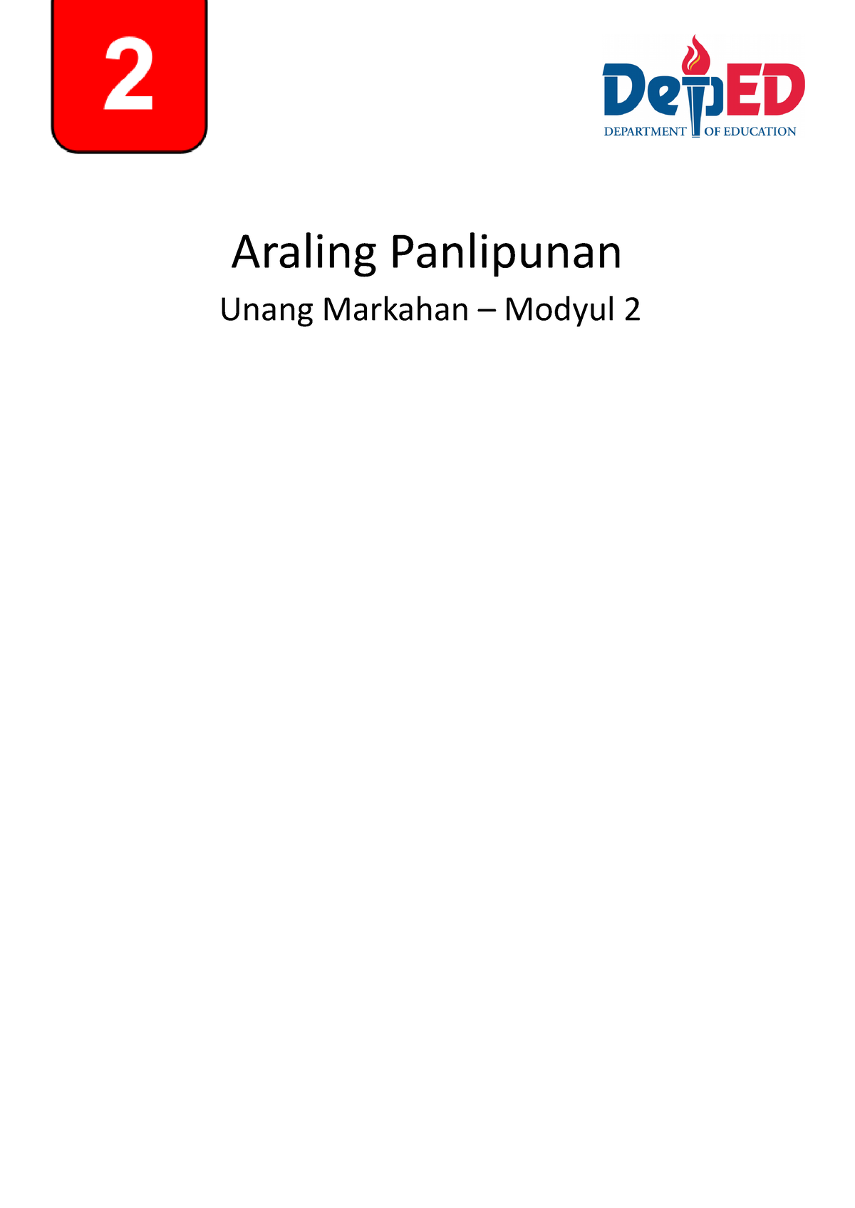 Ap2 Q1 Mod3 Study Well Araling Panlipunan Unang Markahan Modyul 3 ...