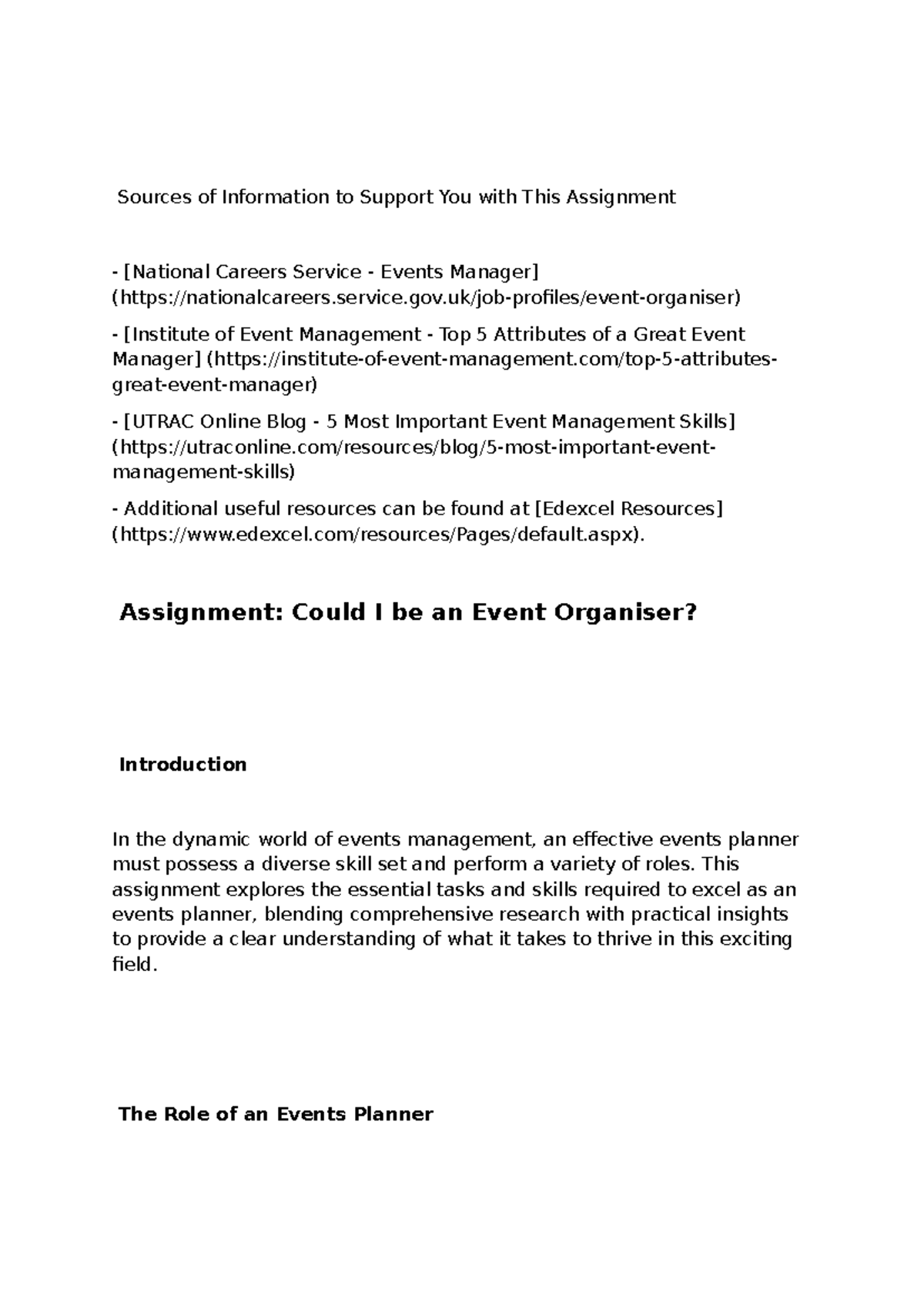 Managing an event - Hi - Sources of Information to Support You with ...