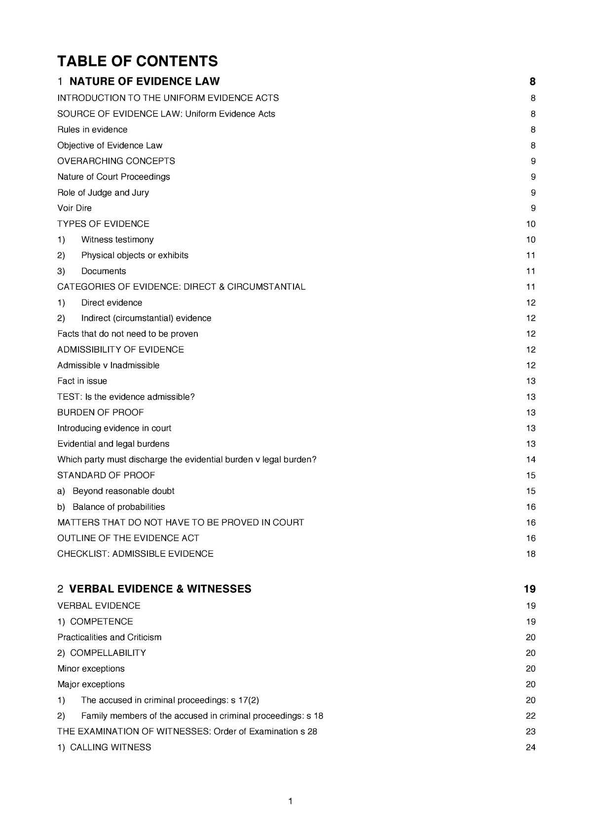 evidence-law-mll334-notes-searchable-for-exam-table-of-contents-1