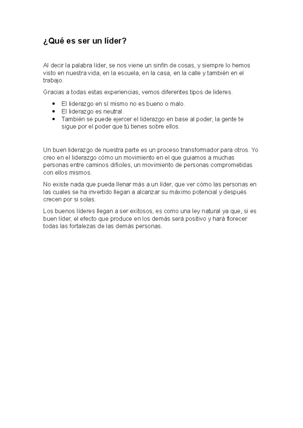 Que es un lider - que significa ser un líder - ¿Qué es ser un líder? Al ...