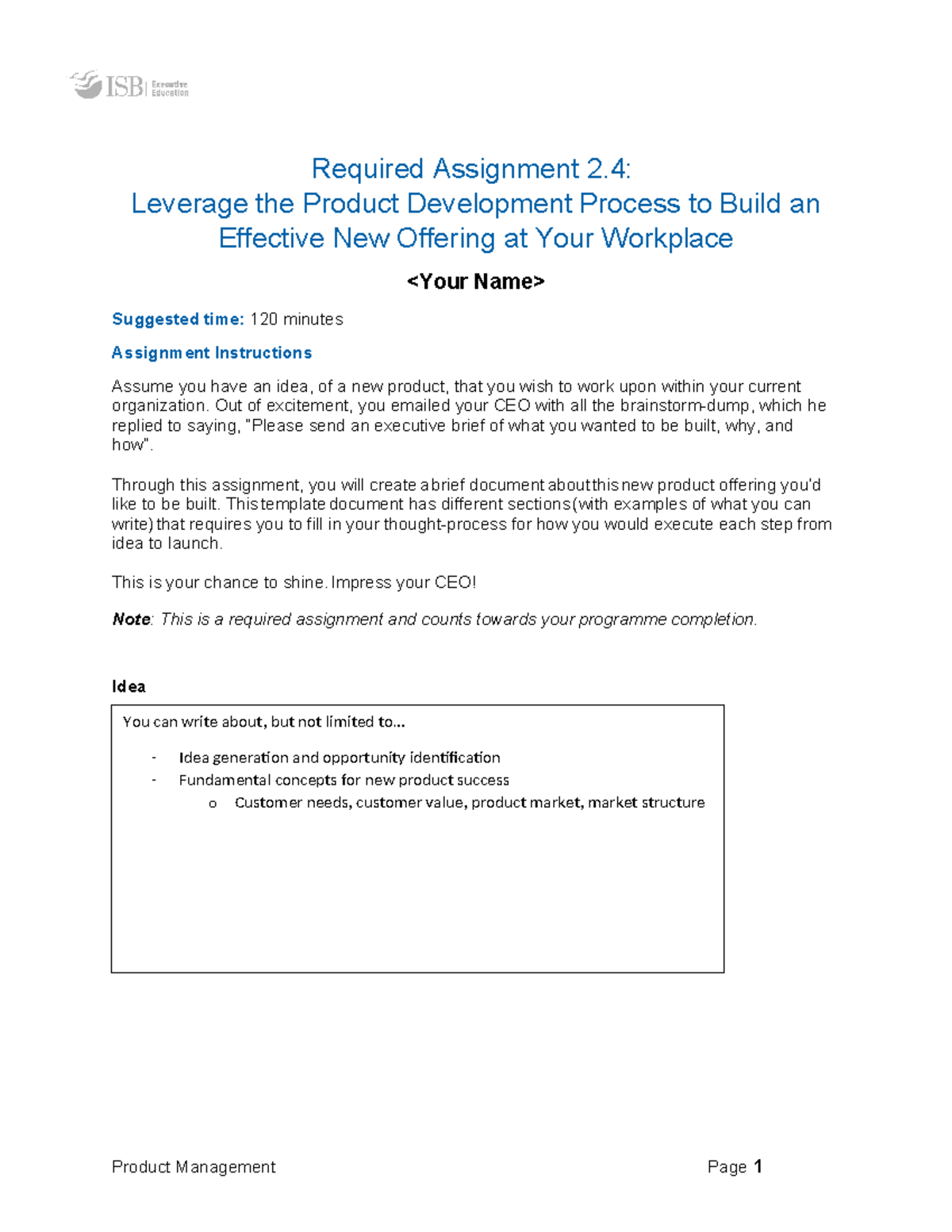 ISB PM Week 2 Required Assignment 2 - Required Assignment 2: Leverage ...