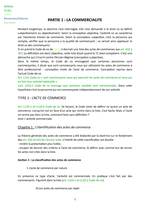 Droit Des Affaires L2 S2 - Droit Des Affaires Introduction: Section 1 ...