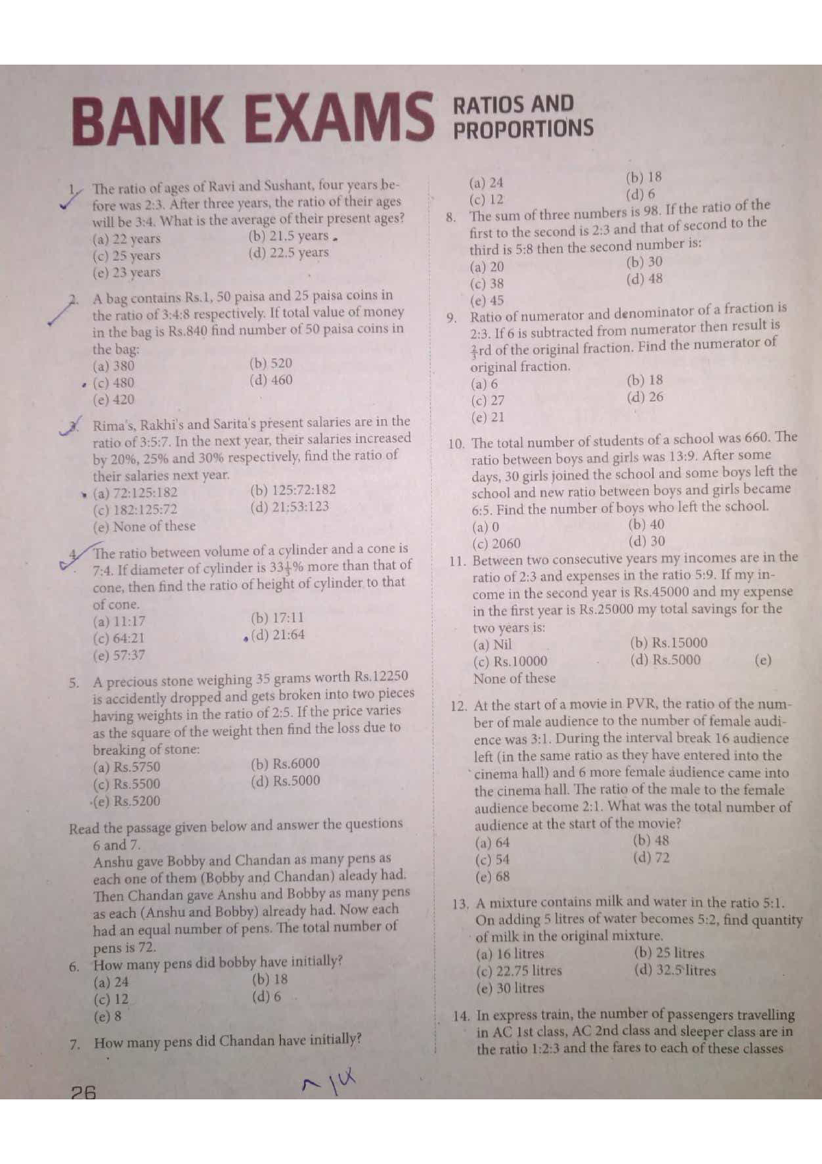 Bank Exam Maths Model Questions And Answers - B.Sc.Mathematics - Studocu