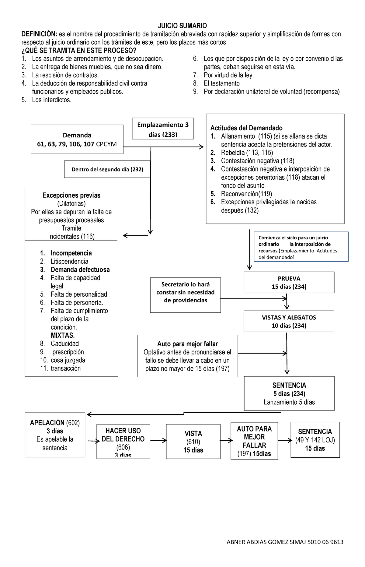 Esquemas Del Juicio Sumario Dentro Del Código Procesal Civil Y Mercantil De Guatemala Juicio 8833