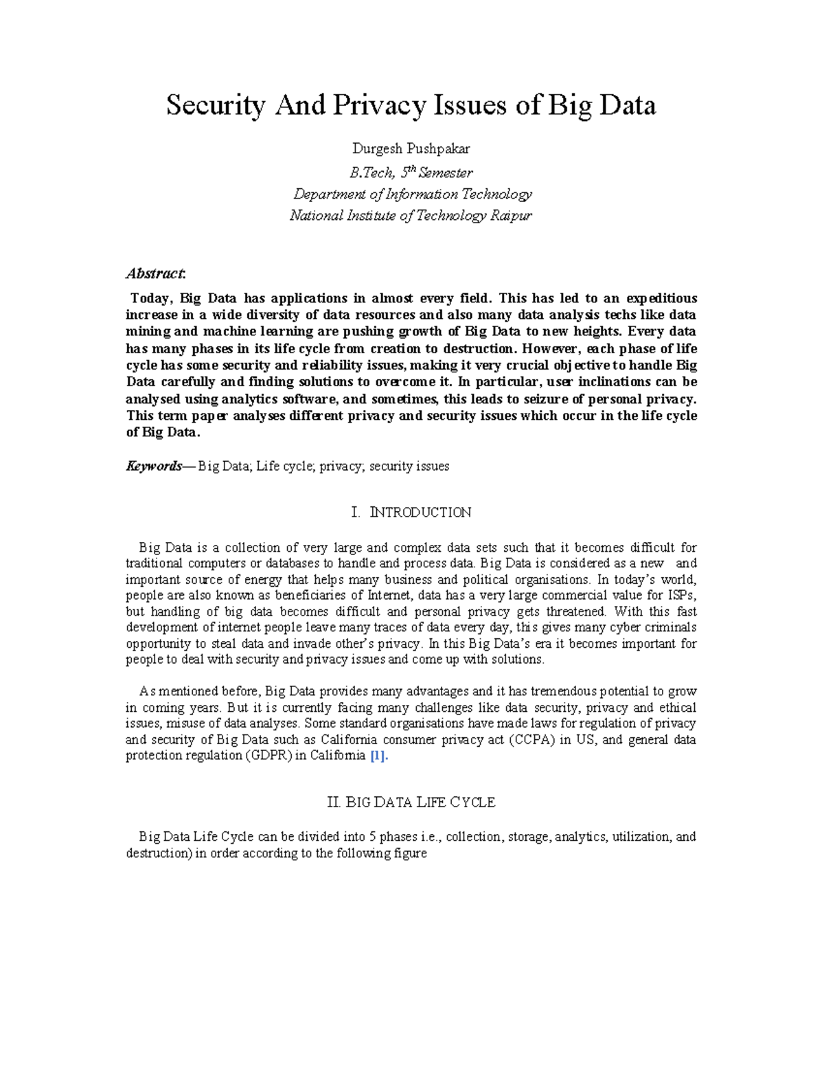 Big data issues on privacy and security - Security And Privacy Issues ...