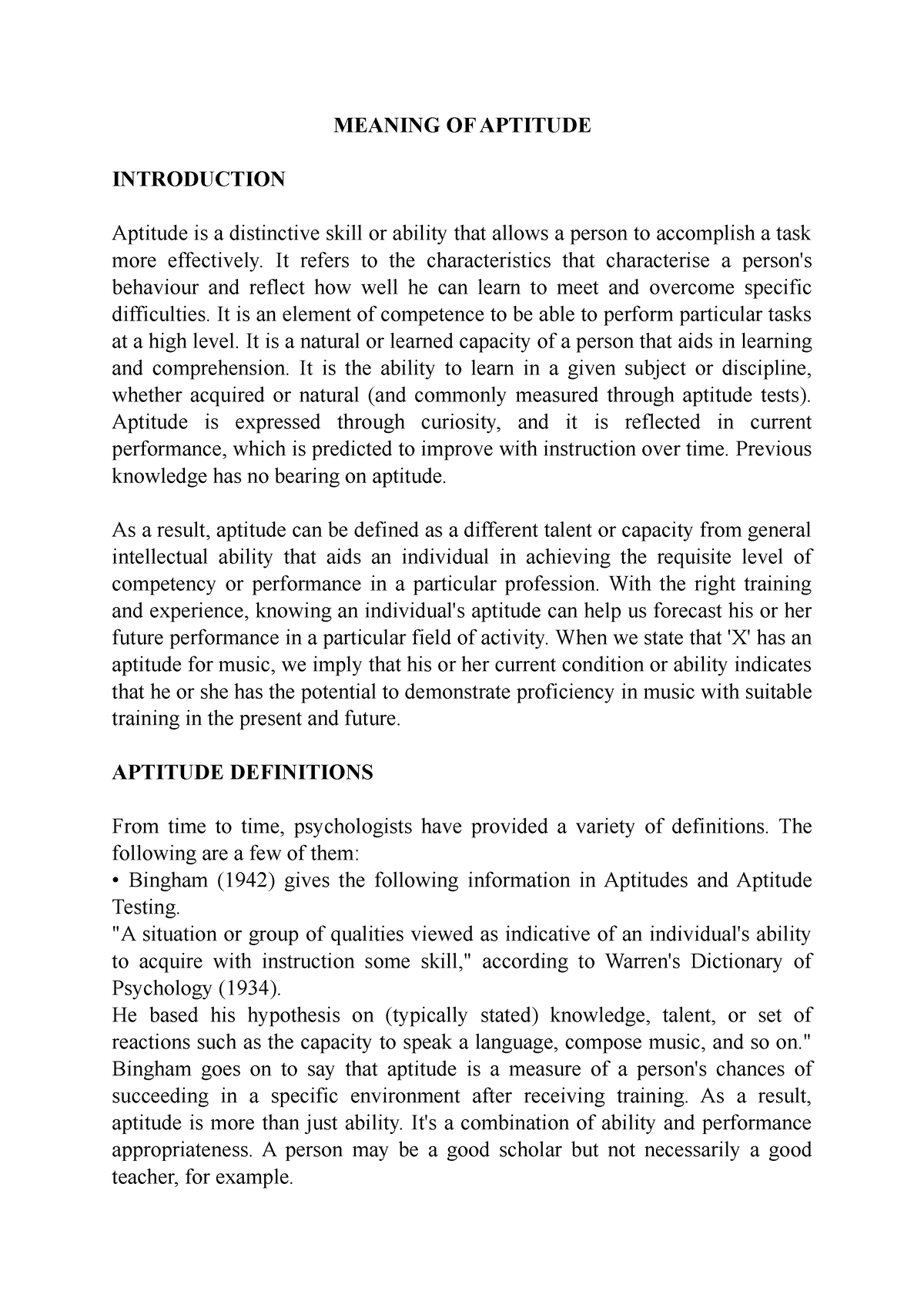 meaning-of-aptitude-lecture-notes-6-meaning-of-aptitude