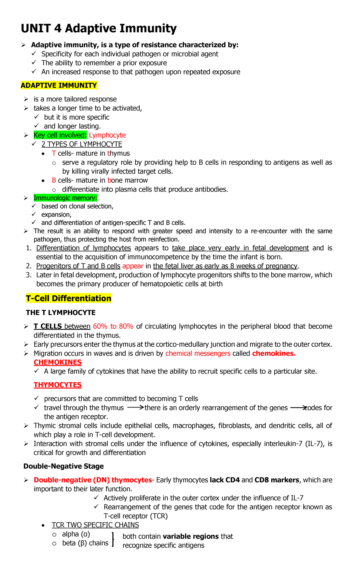 Chapter 4 Adaptive Immunity (ImmunoSero) - UNIT 4 Adaptive Immunity ...