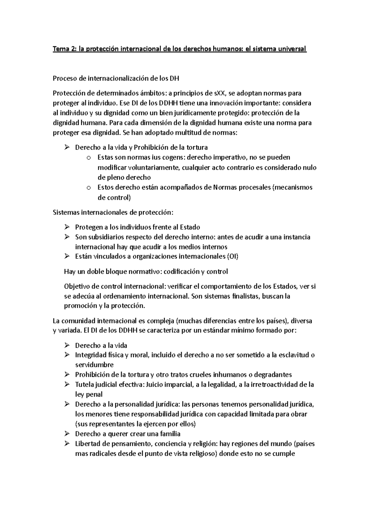 Apuntes clase magistral - Tema 2: la protección internacional de los ...