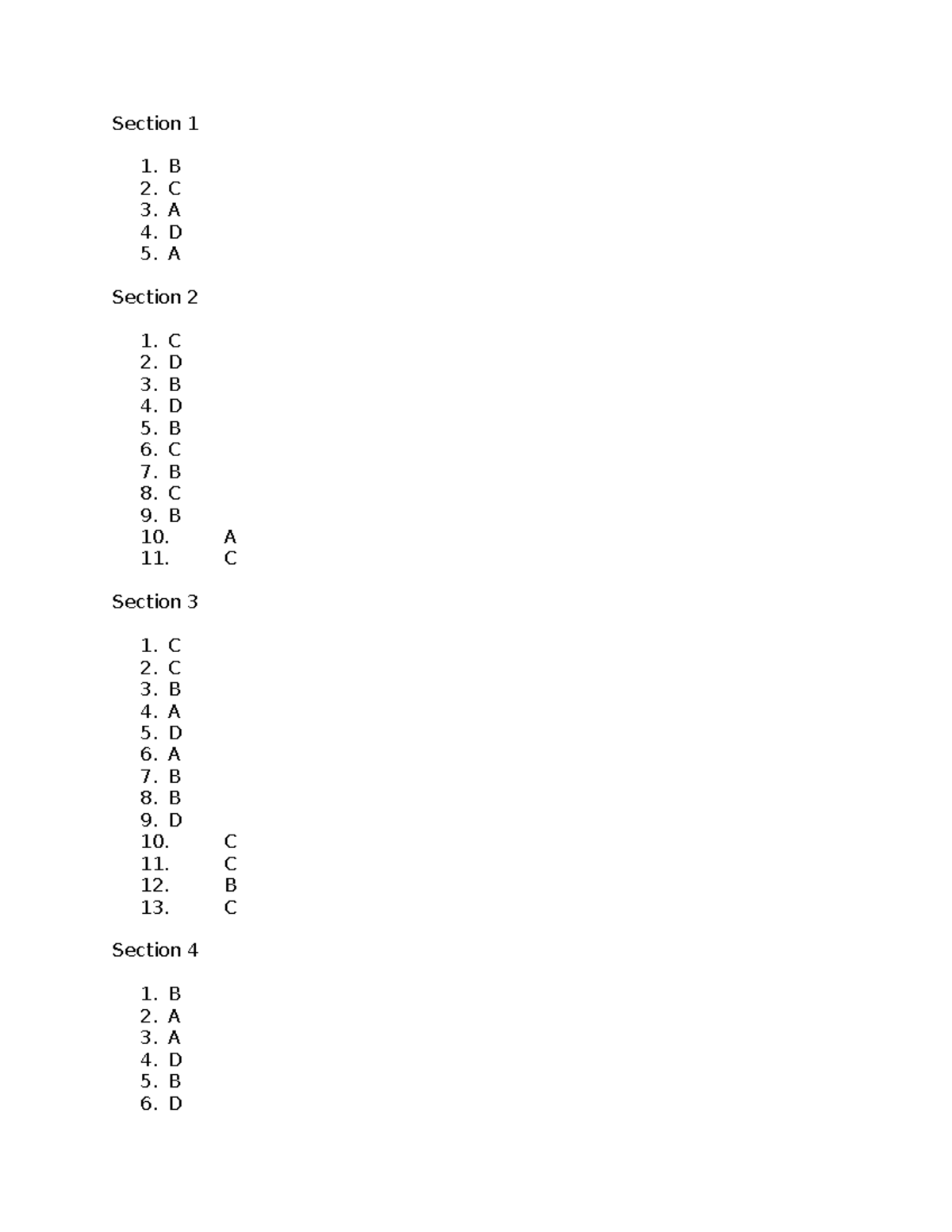 Mastering Inventory Answer Sheet - ACC 227 - Section 1 1. B 2. C 3. A 4 ...