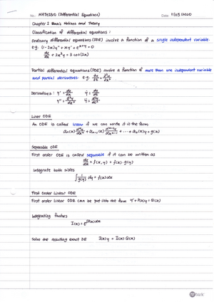 MATH2310 Calculus of Science and Engineering - UoN - StuDocu