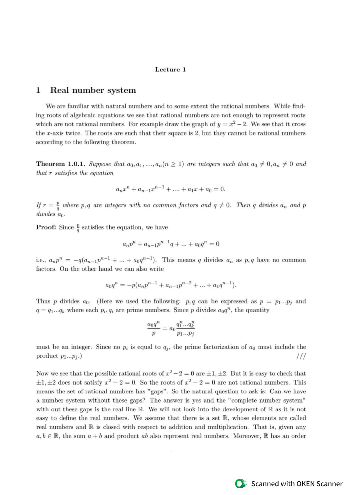 Calculus Lecture Notes 1 To 10 - By Prof. K. Sreenadh- IIT Delhi - Studocu