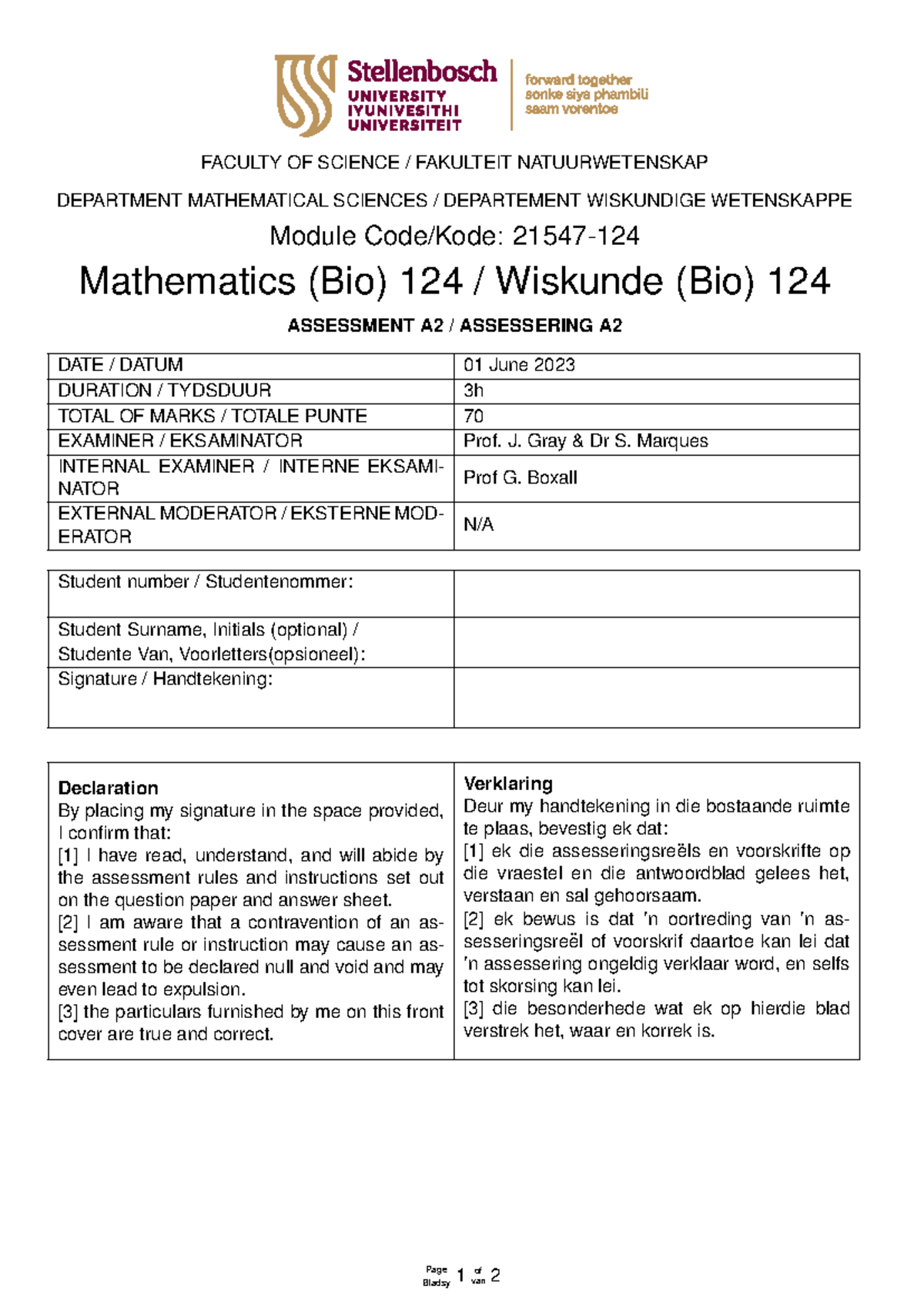 2023 A2 - This is a Maths Bio exam past paper, this can be used to ...