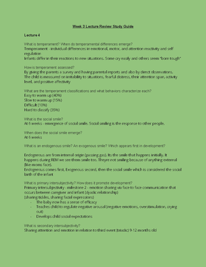 Psych 364 study guide exam 1 - Week 1 study guide Lecture 1a what does ...