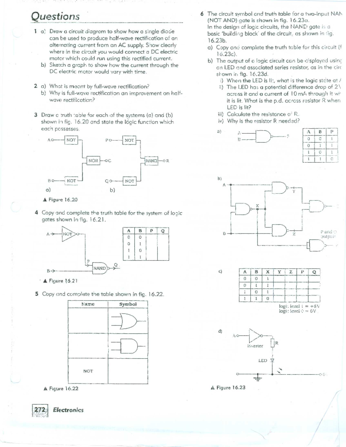 Logic-gates-questions 2 - Questions 6 The circuit symbol and truth ...