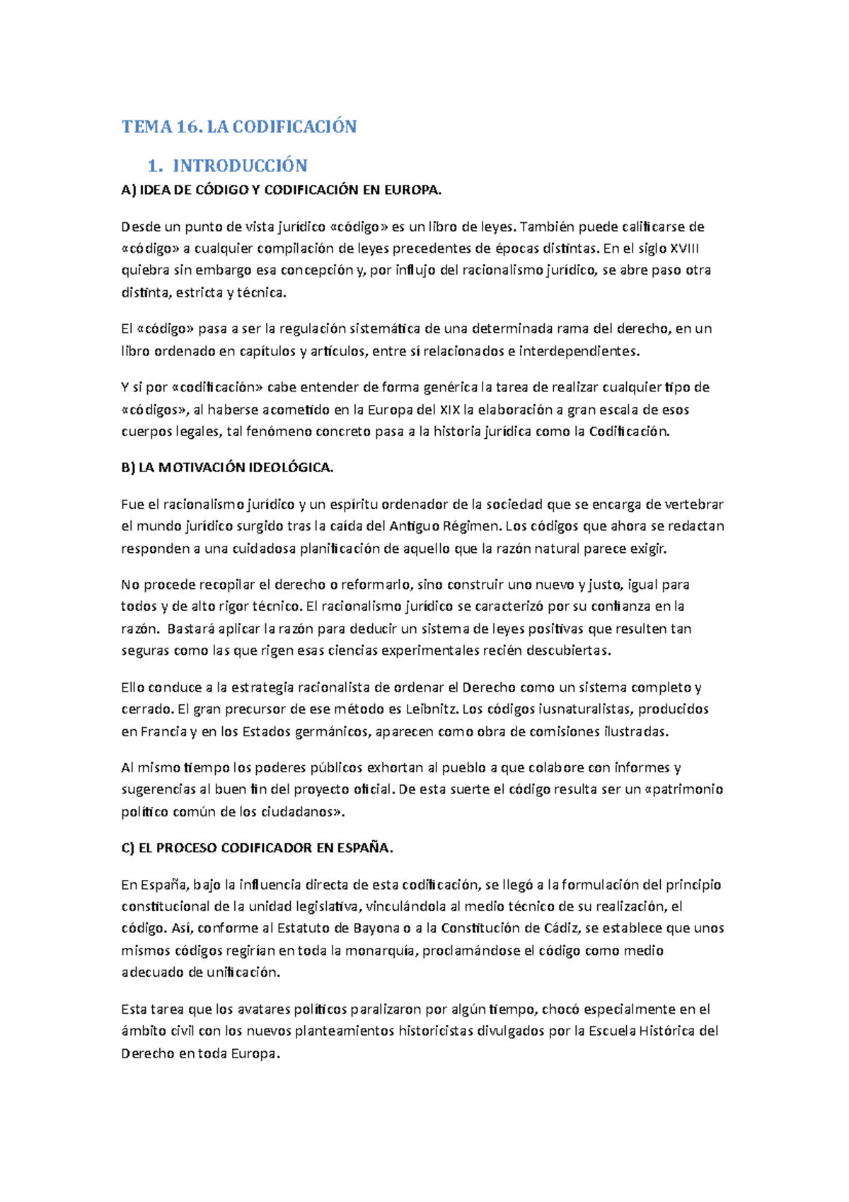 TEMA 16. LA Codificación - TEMA 16. LA CODIFICACIÓN 1. INTRODUCCIÓN A ...