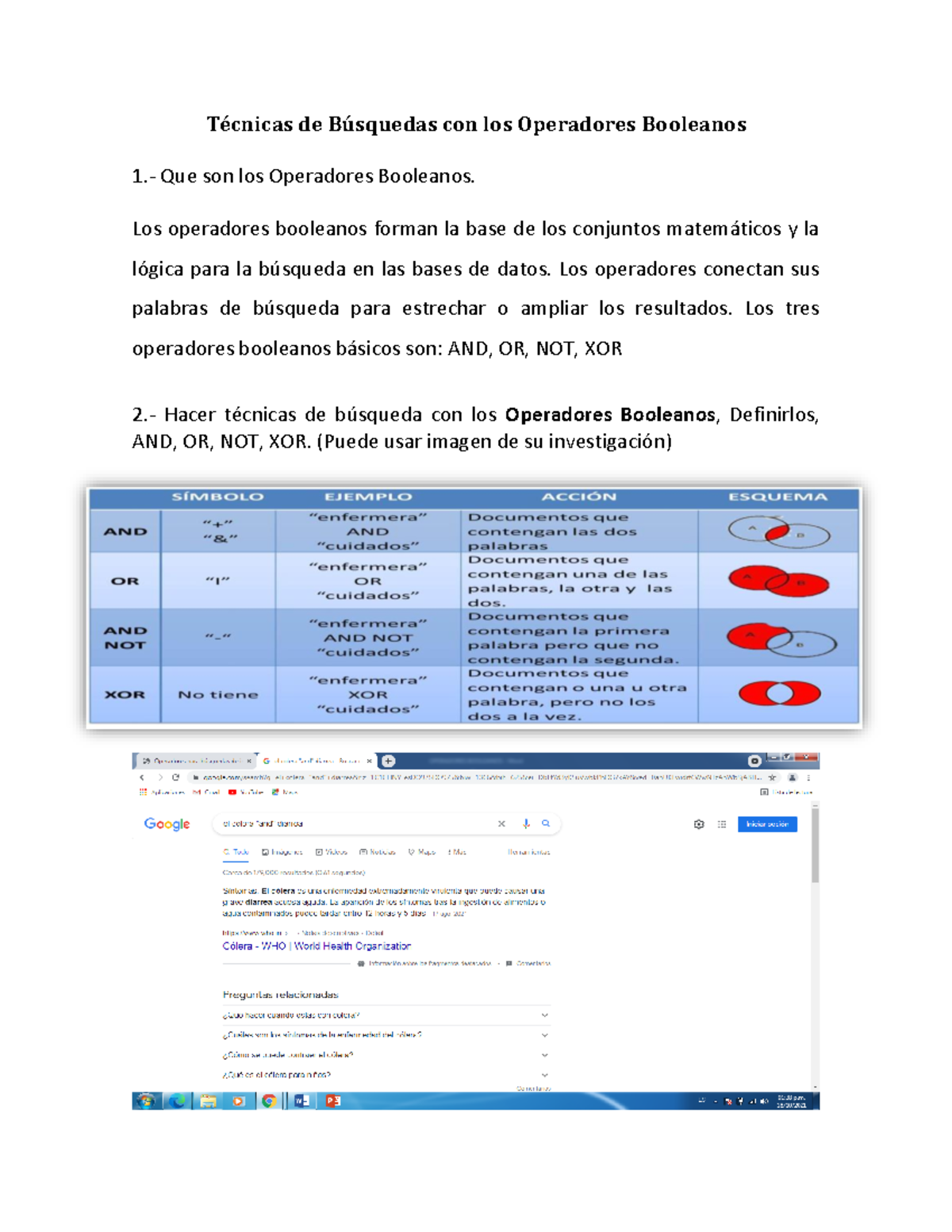 Operadores Booleanos, Melgin Baéz Alcántara -100437177 - Técnicas de ...