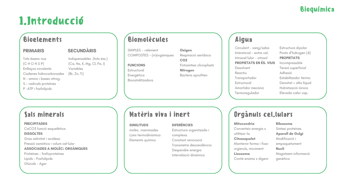 Bioquímica 1r - Tema 1 - introducció - Bioquímica 1ó Bioelements ...