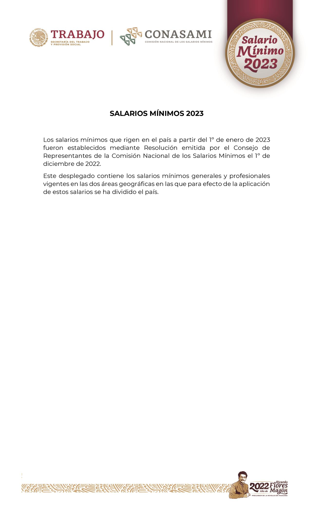 Tabla De Salarios M Nimos 2023 - SALARIOS MÍNIMOS 2023 Los Salarios ...