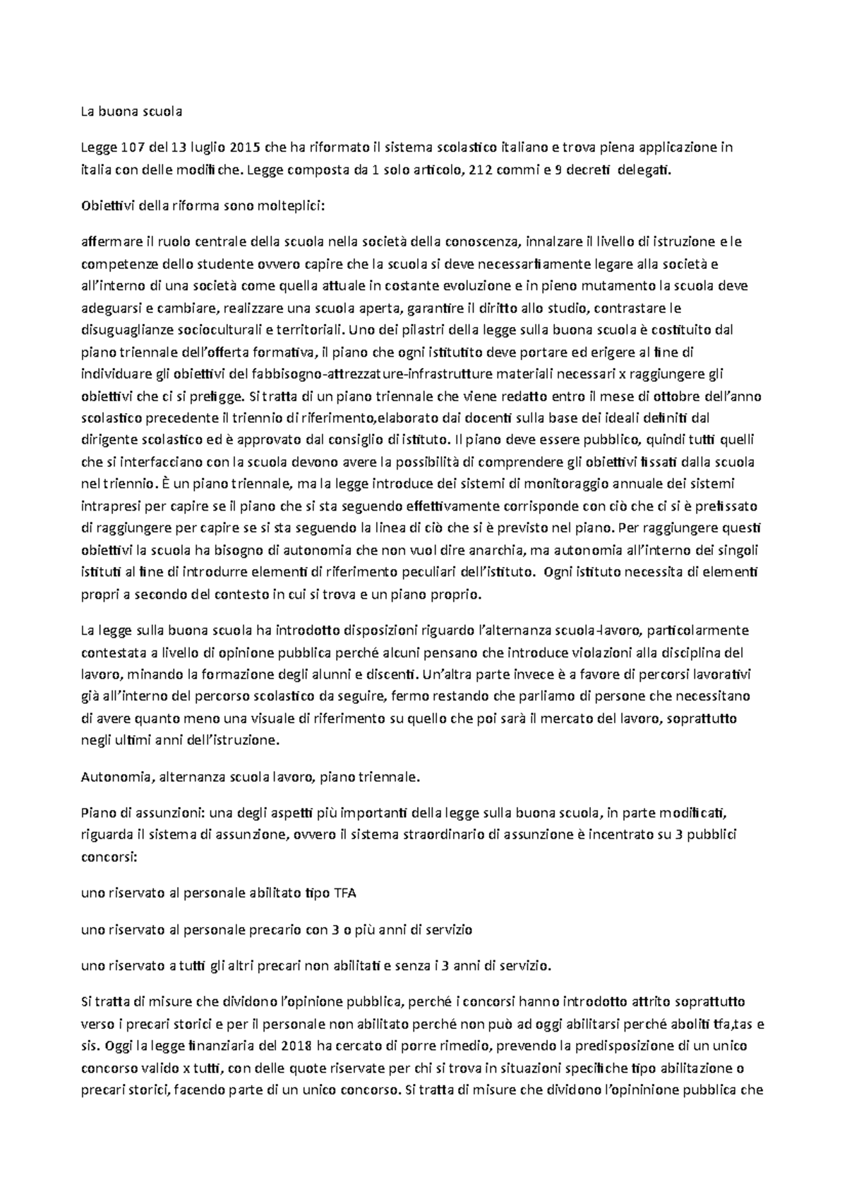 La buona scuola jsdjx La buona scuola Legge 107 del 13 luglio 2015 che ha riformato il La buona scuola jsdjx La buona scuola Legge 107 del 13 luglio 2015 che ha riformato il