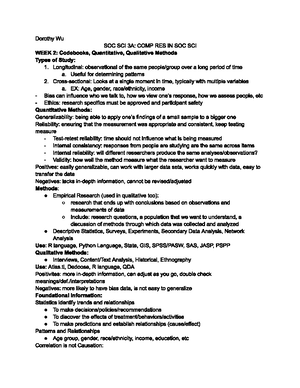 Week four lecture notes - 10/17 (week four) First assignment due Friday ...