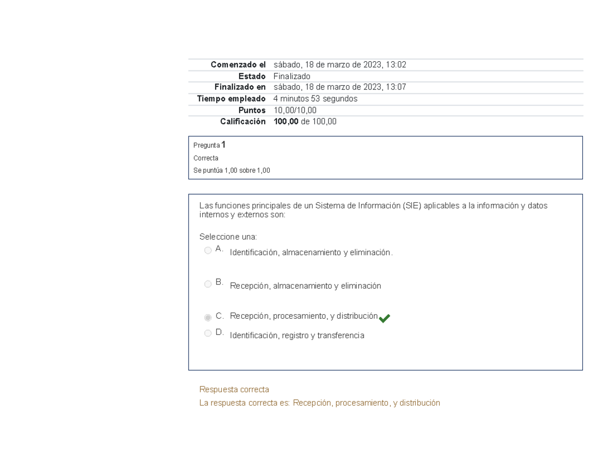 Evaluación Módulo 4 Revisión Del Intento - Comenzado El Sábado, 18 De ...