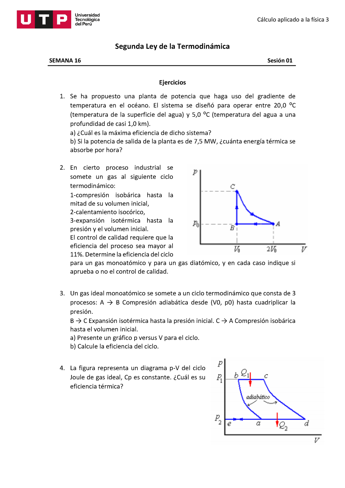 S15.s2 - Ejercicios Segunda Ley Termodinámica - C·lculo Aplicado A La ...