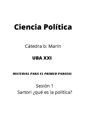 Teorias Politicas - Ciencias Politicas - UBA - Studocu