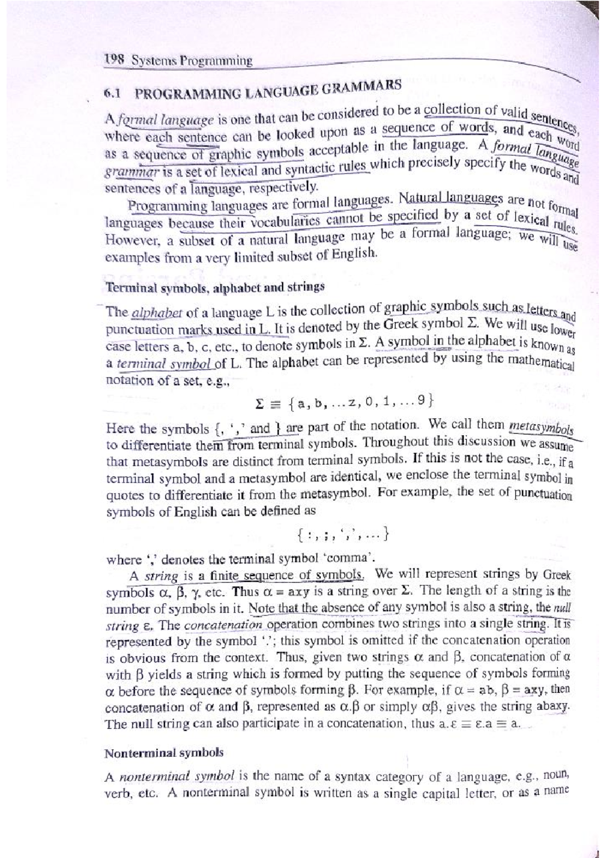 Programming language grammar - Theory of computation - Studocu