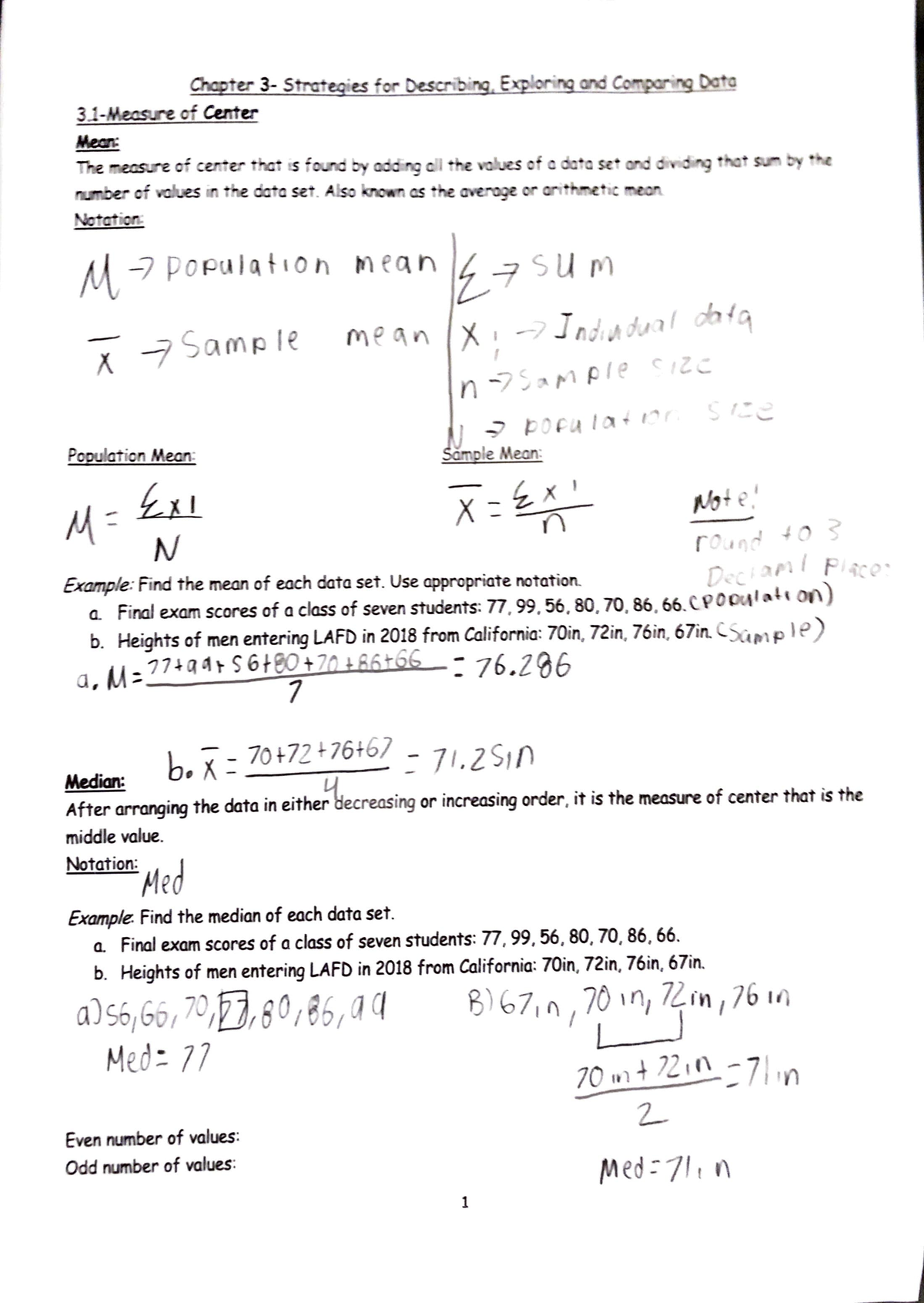 Chapter 3.1 notes - Professor: Angelica Santana - Chapter 3-Stnre ies ...