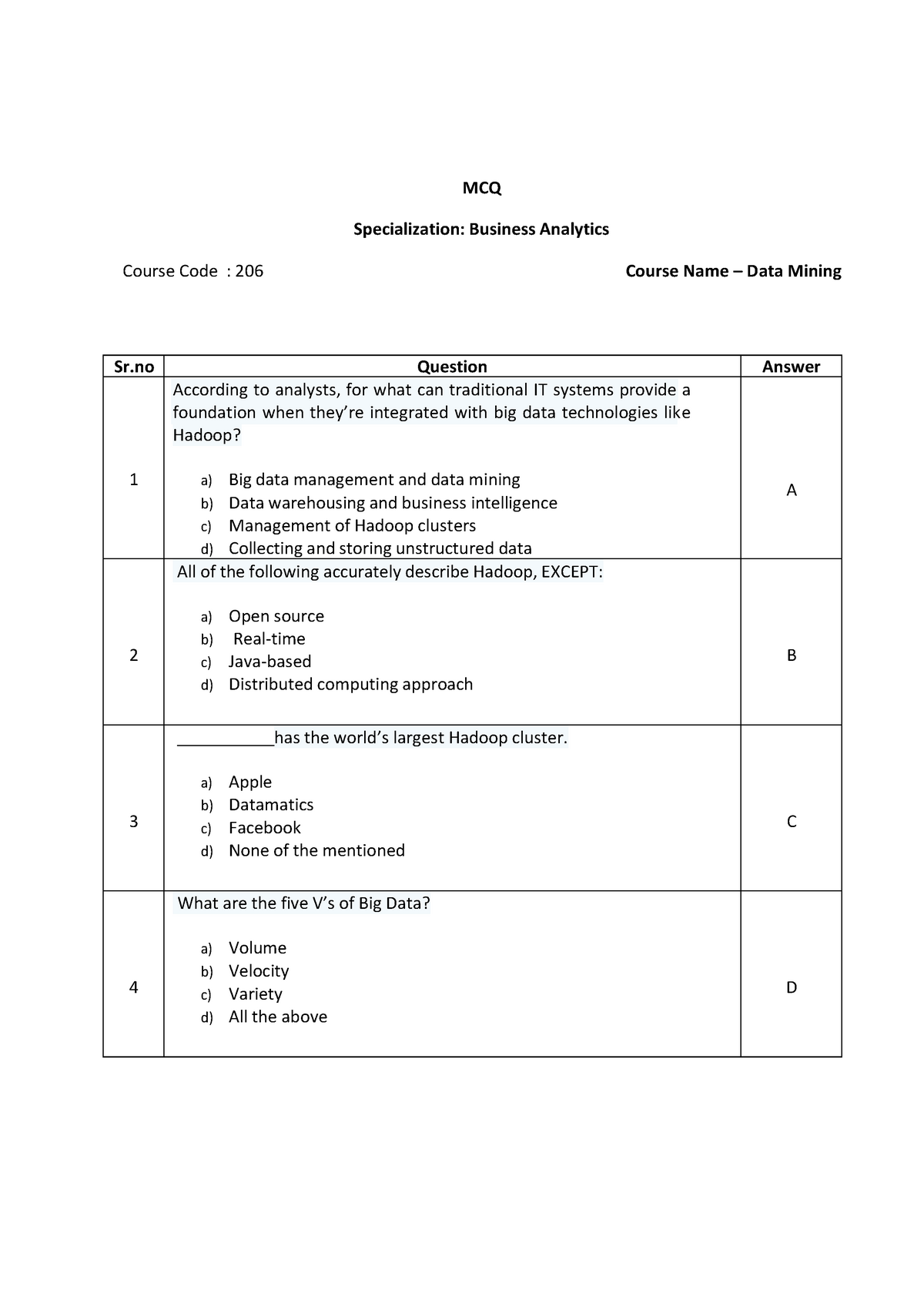 MCQS Schulungsunterlagen