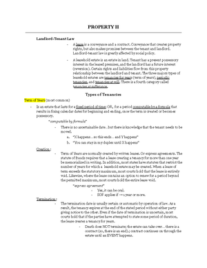Property Outline - POSSESSION General Rule: First-in-time is first-in ...