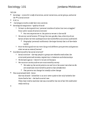 Sociology 101 (J) syllabus Fall - Sociology 101: Introduction to ...